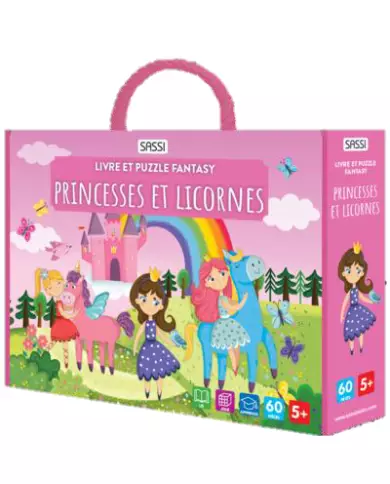 Princesses Et Licornes - Livre Et Puzzle Fantasy - SASSI