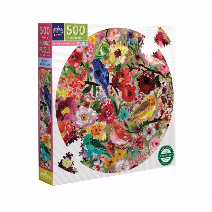 Puzzle Eeboo - Birds And Blossoms ( Oiseaux Et Fleurs ) - 500 Pièces