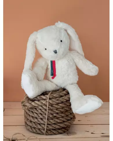 Doudou MAILOU - Grand Lapin Pantin Blanc