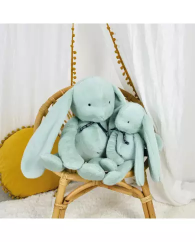 Doudou MAILOU - Peluche Lapin Méloé - Vert Sauge