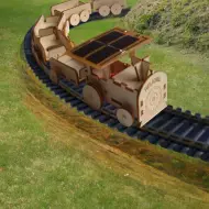 Kit En Bois Naturel À Énergie Solaire - Le Train