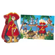 Puzzle Silhouette DJECO - Le Pirate Et Son Trésor - 36 Pièces